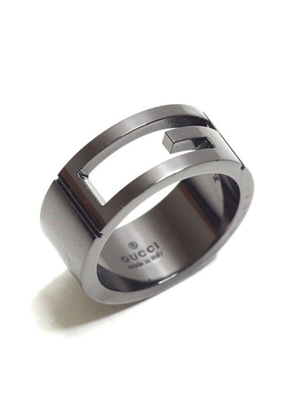 Gucci Ring Sterling Silver Black Ruthenium Actual